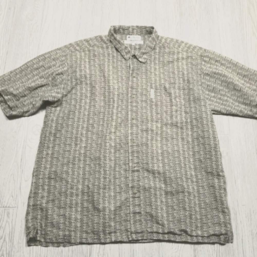 Columbia Camp Shirt  Cotton Ramie Button Up Short Sleeve, 2XL, EUC